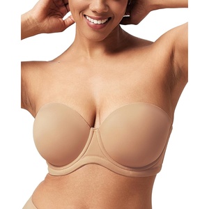image:imageHSIA Strapless Bra Seamless AntiSlip Underwire Support for Large BreastsLight Black05