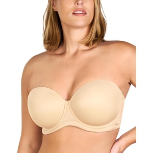 image:imageHSIA Strapless Bras Full Coverage NonSlip Underwire for Large BreastsBeige
